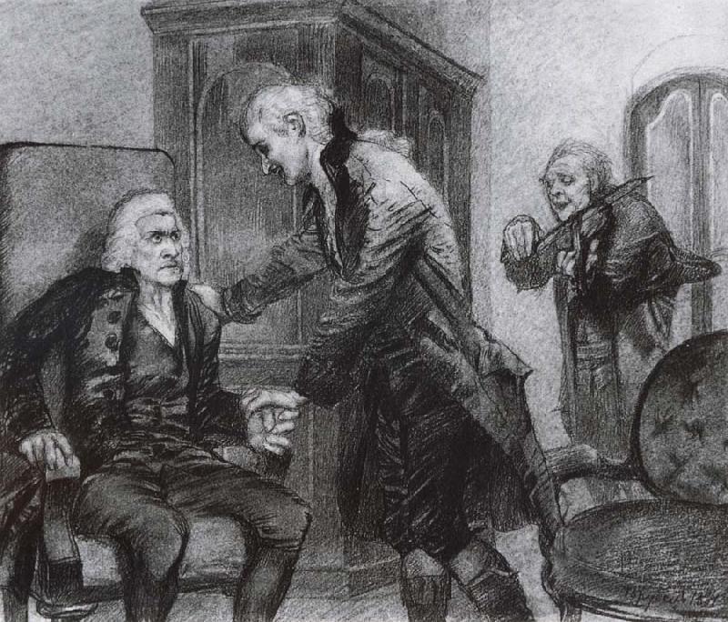 Mikhail Vrubel Mozart and Salieri Listening to a Blind Violinist